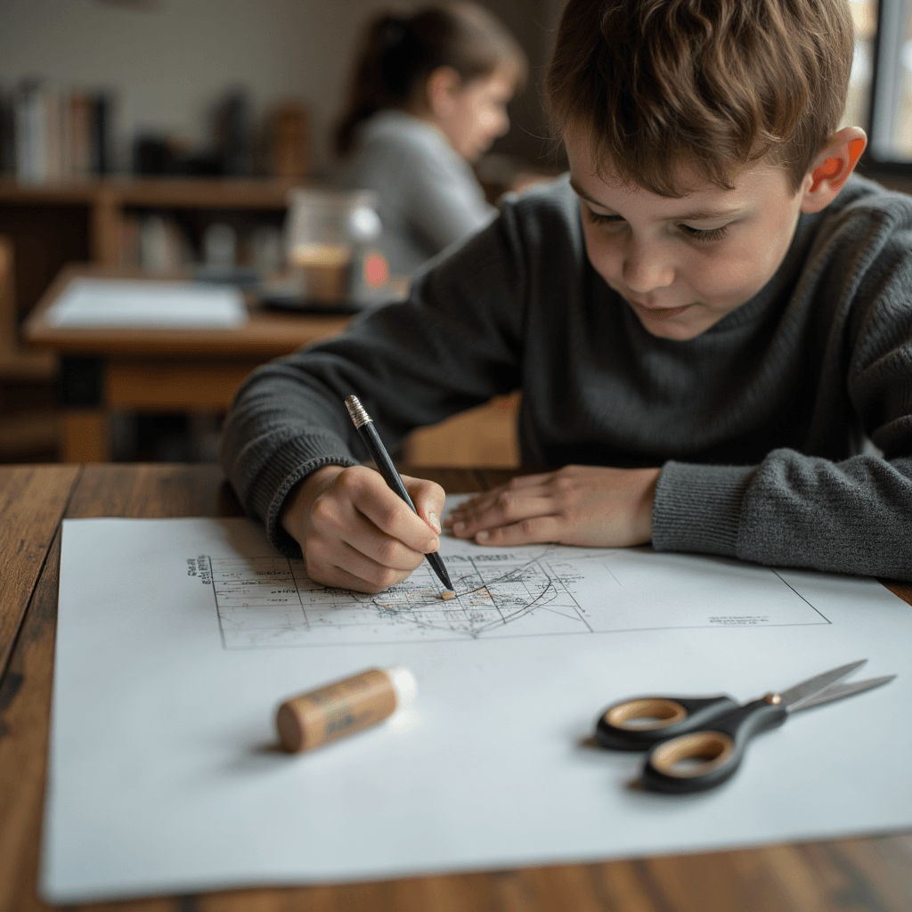 school-boy-doing-project